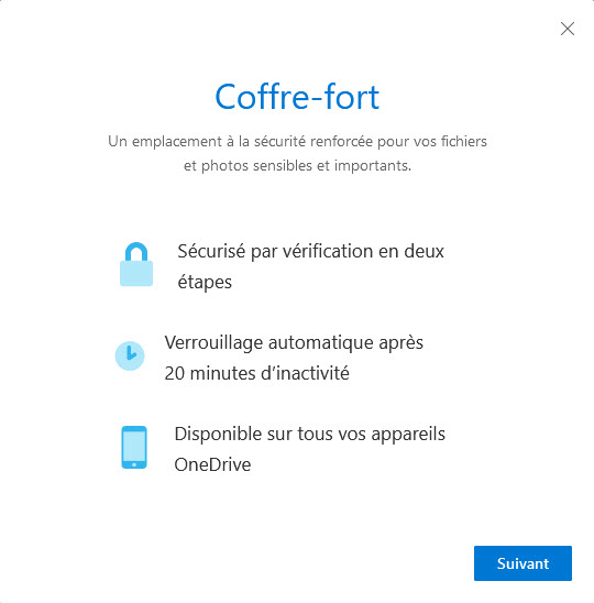 OneDrive coffre-fort